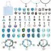 Amazon Quente Cor Brilhante Liga de Resina Pingente com Contas Conjunto de 68 Peças Pulseira de Menina DIY Conjunto de Presente
