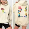 Sudadera con capucha de talla europea transfronteriza DTMF Bad Bunny Album para Hombres y Mujeres Sudadera de Manga Larga Holgada Sudadera de Invierno