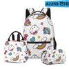 3D Nuevo Producto Dibujo Animado HelloKitty Sanrio Mochila Escolar Hello Kitty Bolsa para el Almuerzo Estuche para Lápices Set de Tres Piezas