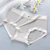Calzones de verano delgados de seda de hielo para mujer, sensación nude, ajustados, absorción de humedad, transpirables, entrepierna antibacteriana, sencillos y dulces para niñas
