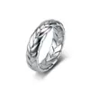 Anillo de Oreja de Trigo Europeo y Americano ins Unisex para Hombres y Mujeres Nicho Sensación de Alta Gama Acero de Titanio Chapado Color Oro 18K Anillo de Pareja Resistente al Desgaste