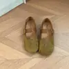Sapatos Mary Jane Estilo Retrô de Boca Rasa com Fivela Única para Mulheres 2026 Chegada Nova de Verão Sapatos Planos Diários de Bico Redondo Confortáveis