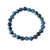 Pulsera Ojo de Tigre Azul Pavo Real Ojo de Tigre Azul Deslumbrante Ópalo de Madera Azul Cielo Pulsera Ojo de Tigre Ojo de Gato Pulsera Azul de Ojo de Tigre