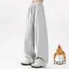 Pantalones Casuales Simples Estilo Japonés para Hombre Otoño e Invierno Nuevos Holgados Rectos Pierna Ancha Adelgazantes de Pareja Versátiles Modernos Largos