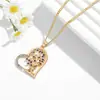 Moderna Última TikTok Corazón Océano Azul Collar Joyería para Mujer Moda Personalidad Celebridad de Internet Simple Europeo y Americano Joyería Colgante