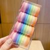 Elástico de Cabelo Caixa com Elásticos de Cabelo para Meninas Rabo de Cavalo Alto Elástico de Cabelo Estojo de Couro Elástico de Cabelo Colorido Infantil Corda de Cabelo Atacado