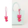 Nuevo Colgante de Gato de Cuero con Borlas Accesorio de Moda para Bolso Llavero de Bufanda de Seda Coreana Colgante para Mochila