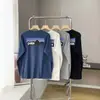 Nueva camiseta de manga larga de algodón puro para otoño, edición limitada, serie casual estampada para deporte, ocio y uso al aire libre para parejas de Bajia