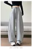 Pantalones Anchos Black Label Americanos para Mujer Otoño Invierno 2026 Nuevos de Cintura Alta Adelgazantes Deportivos Moda Perezosa Caída Pantalones Plátano