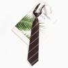 Camisa de Hospital sin Corbata para Perezosos Accesorios Corbata JK Rayada Marrón Corbata Escolar para Mujer Corbata de Marinero para Hombre Corbata de Uniforme Académico Corbata de Lazo