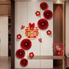 Decoración de pared de fondo para sala de bodas, flores plisadas sencillas, entrada de casa nueva, poste de boda, fondo de pared
