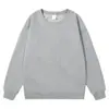 Sudadera de forro polar compuesto de color liso para primavera y otoño, con hombros caídos, para padres e hijos, cuello redondo, con logo personalizado, top casual disponible para imprimir