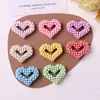 Serie de Colores Macarrón Dopamina de Principios de Primavera Accesorios para el Cabello, Pendientes, Llavero y Colgantes con Corazones de Abalorios Estilo Fresco