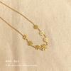 Collar de Lujo Ligero Estilo Francés Chapado en Oro de 18K con Alta Retención de Color Collar de Mariposa de Moda para Mujer Cadena Clavicular Superpuesta Sensación de Alta Gama
