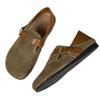 Sapatos Birkenstock Slip-On de Solado Macio para Mulheres Outono 2025 Novos Mocassins Bico Redondo Sapatos Rasos Versáteis Sapatos Rasos para Mulheres