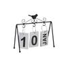 Ornamentos de Calendário de Ferro Minimalista Atacado Moderno Minimalista Calendário Perpétuo de Virar Página Decoração de Mesa de Escritório