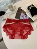 Encanto Púrpura Nebuloso~Bragas Sexy de Encaje para Mujer, Tiro Bajo, Tallas Grandes, Puro Deseo, Transpirables, Entrepierna de Algodón Puro, Nuevas Bragas Triángulo para Mujer