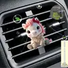 Lindo Clip de Perfume para Ventilación de Coche de Gato Gatito Acrílico Decoración de Coche Accesorio de Interior Adorno de Fragancia