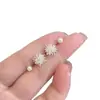 Nuevo Estilo Popular Conjunto de Cuatro Piezas de Aretes de Perlas de Fuegos Artificiales para Mujer, Lujo Ligero, Gama Alta, Pequeños y Exquisitos, Elegantes Aretes y Accesorios para Orejas