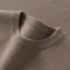 Nuevo Suéter de Cachemira Grueso para Bebé 2025 Suéter de Cachemira para Hombre Cuello Redondo Bajo Estilo Casual de Negocios Otoño e Invierno