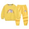 Suéter de algodón para niñas con unicornio conjunto de otoño 2022 Primavera y Otoño nuevo para niña pequeña estilo coreano deportivo dos piezas