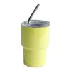 2-7oz Mini Car Cup 304 aço inoxidável bonito pequeno fresco pequeno copo de vinho portátil dupla camada de palha
