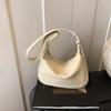 Bolsa Transversal de Textura Simples Versão Coreana para Mulheres 2025 Verão Nova Casual Versátil Ombro de Trabalho Bolsa Dumpling