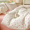 Nueva cama de algodón de clase A para madres e hijos de 120 grados, juego de cuatro piezas para el hogar, juego de tres piezas para dormitorio de estudiantes con diseño floral, venta al por mayor