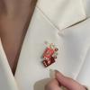 Broche Festivo Nuevo 2025 Traje de Gama Alta Broche de Petardo Rojo Chino Pin para Hombres y Mujeres Regalo Accesorios para Suéter