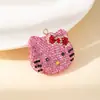 Accesorios de Llavero de Gato Lindos al por Mayor del Fabricante con Pedrería, Dijes Lindos Personalizados para Bolsos, Llaveros, Accesorios Coloridos