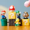 Colección de Figuras Modelo de Super Mario Muñeco Champiñón de Mario Decoración de Paisaje Adorno para Coche Figura Modelo