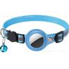 Collar Reflectante para Mascotas con Airtag Anti-Pérdida Collar con Campana para Perros de Raza Pequeña