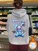Europeu e americano ebay outono e inverno com capuz casual temperamento personalidade manga comprida forrado de lã suéter grosso MUDANÇA impresso comércio exterior mulheres