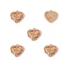 Aleación Corazón Redondo Patrón Irregular Colgante Individual Accesorios para Joyería de Pulsera Collar Pendiente DIY B1113