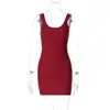 Vestido slip bodycon justo de cor sólida, estilo regata, versátil, sexy, novo, mais vendido da Amazon, para mulheres