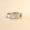 Anillo de pareja de luna brillante para hombre y mujer, pequeño y fresco, regalo de San Valentín, anillo de apertura con pegamento de moda.