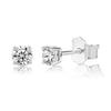 Pendientes de Plata S925 con Moissanita en Blanco y Negro de Venta Caliente Transfronteriza para Mujer, Pendientes Sencillos y de Lujo con Cuatro Garras de Moissanita al por Mayor