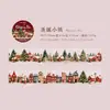 Fita decorativa Momo transfronteiriça, série de crochê de Natal, adesivos decorativos vintage de Natal para DIY de journaling, 8 designs para escolher