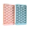 Forma de Gelo com 33 Compartimentos para Uso Doméstico com Tampa, Molde de Gelo de Plástico para Fazer Picolés, Bandeja de Cubos de Gelo, Molde de Bola de Gelo Redonda, Cubos de Gelo