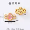 Accesorios estilo chino Chapados en oro Cuentas espaciadoras Pulsera hecha a mano para DIY Cadena para teléfono Color del Dios de la Riqueza Amarillo Colgante de la fortuna que conserva el color Agujero grande Venta al por mayor
