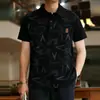 Comércio Exterior Transfronteiriço Masculino Manga Curta Marca da Moda Gola Camisa Camisa Polo Estilo Coreano Slim Fit Lapela Meia Manga Camiseta de Verão