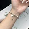 Pulseira de Prata de Lei S925 para Mulheres, Pulseira de Contas Gordinhas de Abóbora, Pulseira Fashion, Versátil e Exquisita, Presente para Namorada
