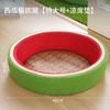 Tabla Rascadora de Sisal de Sandía para Gatos Nido para Gatos Resistente al Desgaste Resistente a los Arañazos Cuerda de Cáñamo Integrada Amoladora de Uñas Grande Suministros para Gatos