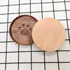 Posavasos Creativo Estilo Japonés de Pata de Oso Hecho de Madera Maciza para Tazas, Tazas de Té, Tazas de Café, Almohadilla Aislante de Calor, Soporte para Tazas de Nogal