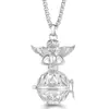 Pendente Vazado Flor Gota Mexicana Aromaterapia Corrente de Aço Titânio Diamante Difusor de Óleo Essencial Colar para Mulheres