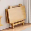 Mesa Dobrável de Madeira Maciça, Mesa de Jantar Doméstica, Mesa de Madeira Portátil Simples, Mesa de Piquenique ao Ar Livre, Mesa Quadrada para Feira