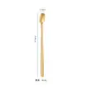 Cuchara Cuadrada de Acero Inoxidable 304 con Impresión de Logo, Cucharilla para Café Nido de Pájaro, Cuchara Mezcladora de Mango Largo, Cuchara para Mezclar Café con Hielo