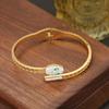 Pulsera de serpiente con ojos de aceite y gotas de joyería nueva de Europa y Estados Unidos, pulsera vintage de acero inoxidable turquesa B425