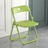Taburete simple con respaldo, silla plegable para el hogar, taburete plegable portátil, silla de entrenamiento y conferencia, silla de comedor, silla de oficina para dormitorio