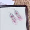 Pendientes de Borla Bohemios Estilo Étnico Retro Pendientes de Cristal Accesorios de Viaje de Vacaciones de Yunnan